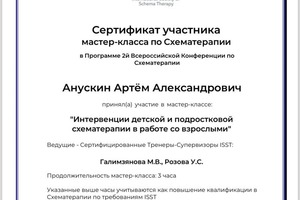 Диплом / сертификат №10 — Анускин Артём Александрович