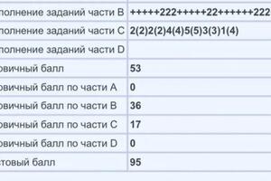 Результат ЕГЭ, подготовка в мини-группе — Брук Елена Михайловна