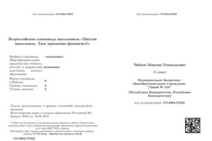 Диплом / сертификат №3 — Чебаев Максим Геннадьевич