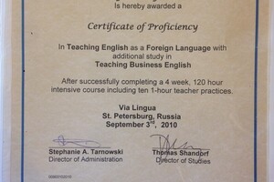 TEFL Certificate — Chipo Mufalali