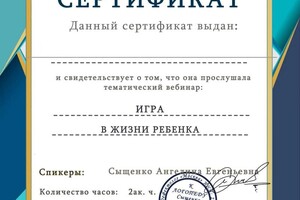 Диплом / сертификат №3 — Гимадиева Гульназ Ильдаровна