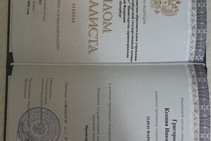 Диплом о высшем образовании — Григорова Ксения Николаевна