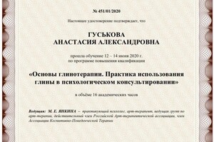 Диплом / сертификат №6 — Гуськова Анастасия Александровна