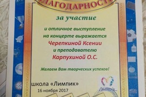 Диплом / сертификат №917 — Карпухина Ольга Сергеевна