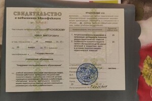 Свидетельство о повышении квалификации — Красновский Иван Викторович