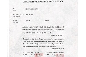 JLPT N2 — Левина Александра Владимировна