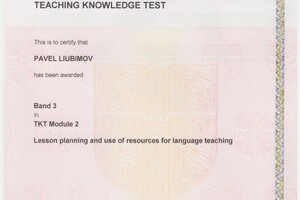 Диплом / сертификат №6 — Любимов Павел Геннадьевич