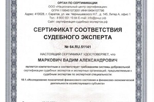 Диплом / сертификат №8 — Маркович Вадим Александрович