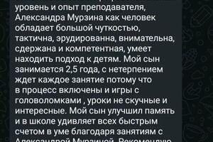 Отзыв — Мурзина Александра Владимировна