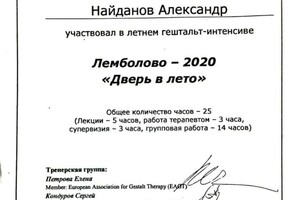 Диплом / сертификат №41 — Найданов Александр Сергеевич