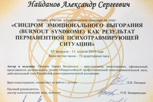 Диплом / сертификат №43 — Найданов Александр Сергеевич