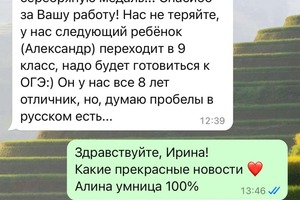 ОГЭ по русскому и литературе на 5, ЕГЭ по русскому на 75, по литературе на 94 балла — Омельяненко Мария Евгеньевна