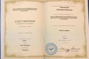 Диплом / сертификат №17 — Павловская Екатерина Ивановна