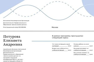 Диплом / сертификат №10 — Петурова Елизавета Андреевна