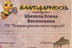 Диплом / сертификат №11 — Шихель Елена Васильевна