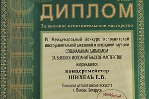 Диплом / сертификат №9 — Шихель Елена Васильевна