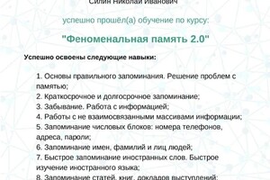 Диплом / сертификат №5 — Силин Николай Иванович