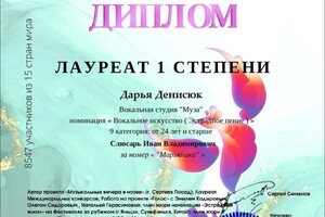 Диплом / сертификат №55 — Слюсарь Иван Владимирович