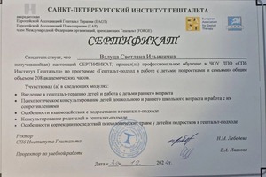 Диплом / сертификат №6 — Валуца Светлана Ильинична