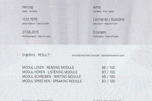 Международный сертификат GDS Goethe-Zertifikat C2 Grosses Deutsches Sprachdiplom (2015 г.), диплом Института Гёте... — Янкевич Анна Эдуардовна