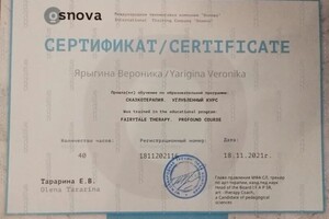 Диплом / сертификат №2 — Ярыгина Вероника Дмитриевна