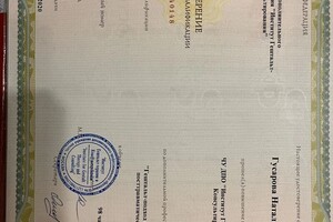 Диплом / сертификат №1 — Гусарова Наталья Николаевна
