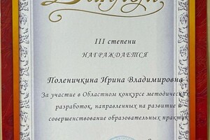 Диплом / сертификат №3 — Чекалкина Ирина Владимировна