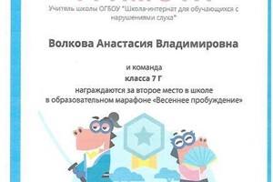 6 — Волкова Анастасия Владимировна