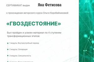 Диплом / сертификат №6 — Фетисова Янина Владиславовна