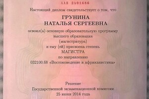 Диплом / сертификат №2 — Грунина Наталья Сергеевна