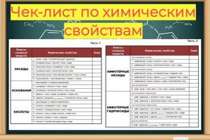 Чек-лист по химическим свойствам — Прокопченков Дмитрий Вячеславович