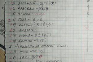 Проверочная работа у второго класса по темам из учебника и словам по теме \