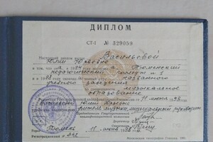 Диплом об окончании Тюменского педагогического колледжа 1 по специальности музыкальное образование (учитель музыки,... — Литвинюк Юлия Юрьевна