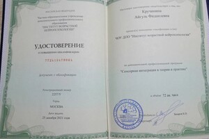 Диплом / сертификат №4 — Кручинина Айгуль Фидаилевна