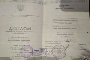 копия, оригинал в институте — Гатауллина Лариса Валерьевна