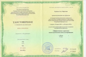 Диплом / сертификат №4 — Нуриева Алсу Рифатовна