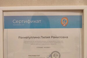 Диплом / сертификат №5 — Рахматуллина Лилия Рамиловна