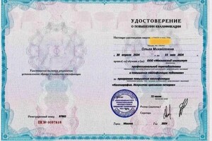Диплом / сертификат №1 — Фатина Ольга Михайловна