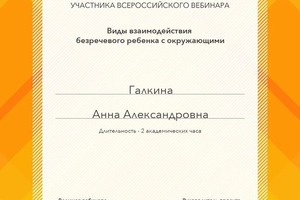 Диплом / сертификат №48 — Галкина Анна Александровна