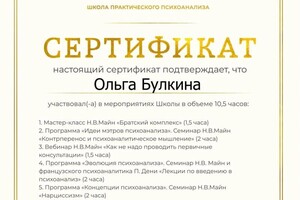 Диплом / сертификат №3 — Булкина Ольга Геннадиевна