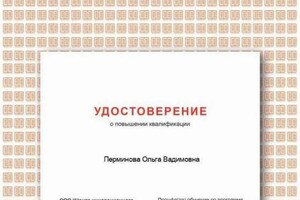 Диплом / сертификат №6 — Перминова Ольга Вадимовна