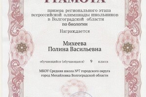 Диплом / сертификат №21 — Тыщенко Елена Викторовна