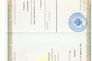Диплом / сертификат №5 — Ачкасов Александр Валерьевич