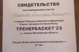 Диплом / сертификат №1 — Агафонов Александр Михайлович