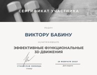 Диплом / сертификат №4 — Бабин Виктор Владимирович