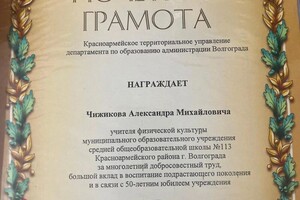 Диплом / сертификат №2 — Чижиков Александр Михайлович