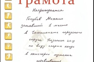 Диплом / сертификат №4 — Голубев Михаил Евгеньевич