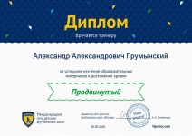 Диплом / сертификат №12 — Грумынский Александр Александрович