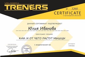 Диплом / сертификат №2 — Иванова Юлия Константиновна