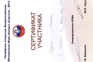 Диплом / сертификат №93 — Юдина Любовь Викторовна